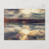 鏡湖 – ユタハイウインタ山脈はがき ポストカード (正面)