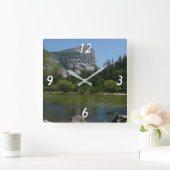 鏡湖IIヨセミテ国立公園 スクエア壁時計 (ホーム)