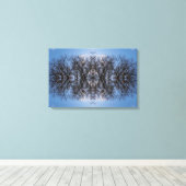 鏡画像のツリーパターン キャンバスプリント (インサイチュ (ウッドフロア))
