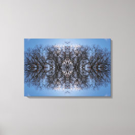 鏡画像のツリーパターン キャンバスプリント