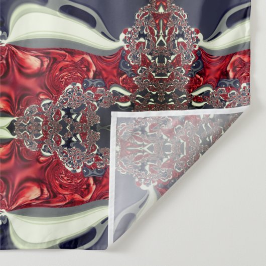 鏡画像の繰り返し形状を生成，白 タペストリー (詳細)