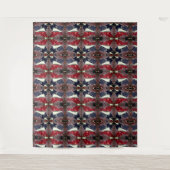 鏡画像の繰り返し形状を生成，白 タペストリー (正面)