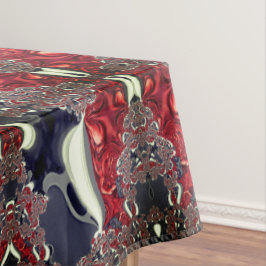 鏡画像の繰り返し形状を生成，白 テーブルクロス