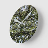 鏡画像ツリー ラウンド壁時計 (傾斜)