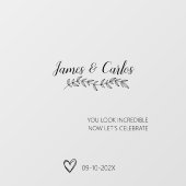 鏡結婚の歓迎デカール披露宴看板 ウィンドウサイン (シート)