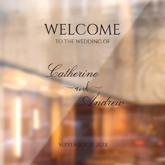 鏡結婚の歓迎デカール披露宴看板 ウィンドウサイン (シート2)