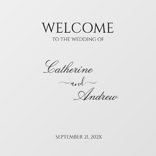 鏡結婚の歓迎デカール披露宴看板 ウィンドウサイン (シート)