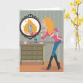 鏡鏡オンザウォール カード (黄色い花)