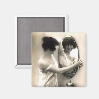 鏡鏡ヴィンテージEroticaプレコードピンアップガール マグネット