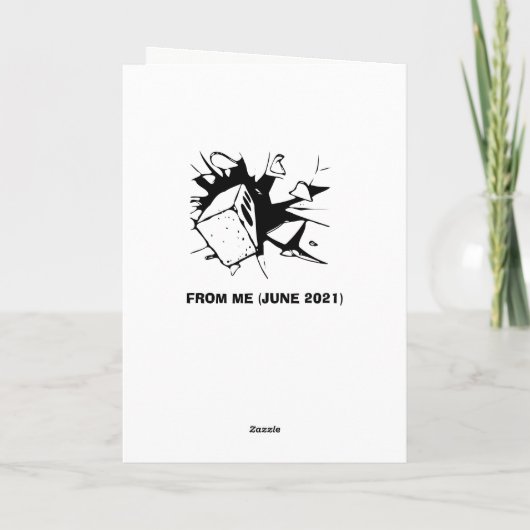 鏡鏡What Ocheratおもしろい誕生日 カード (裏面)