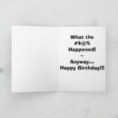 鏡鏡What Ocheratおもしろい誕生日 カード (内部)