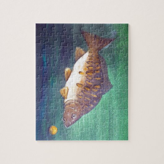 鏡鯉魚釣り ジグソーパズル (縦)