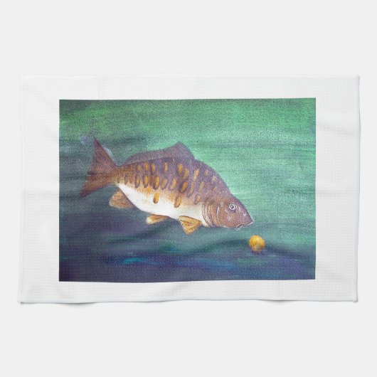 鏡鯉 キッチンタオル (横)