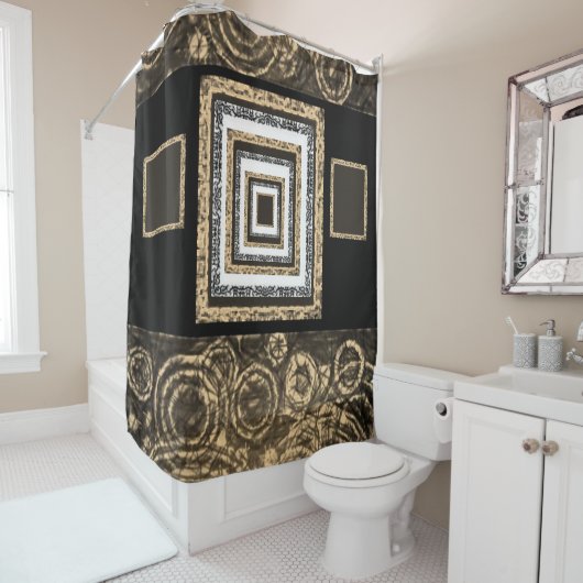 鏡黒の日焼けショーカーテン シャワーカーテン (インサイチュ)