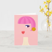 鏡 カード (黄色い花)