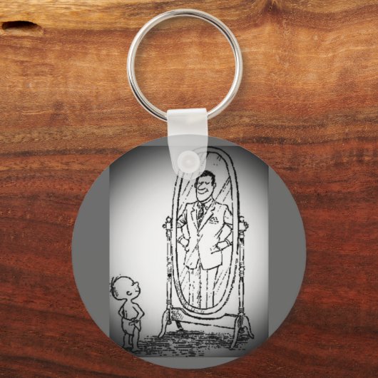 鏡 キーホルダー (正面)