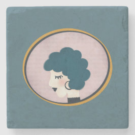 鏡 ストーンコースター