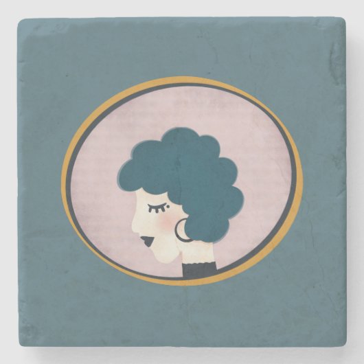 鏡 ストーンコースター (正面)