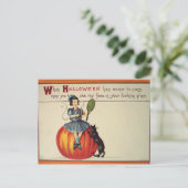 鏡(ヴィンテージハロウィンカード) ポストカード (スタンド正面)