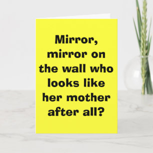 鏡、彼女のmのように…見える壁の鏡 カード