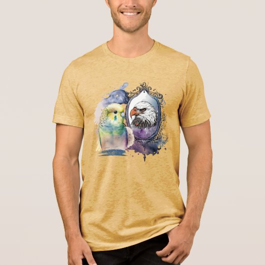 「鏡、鏡」 トライブレンドTシャツ (正面)