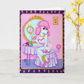 鏡、鏡、壁グリーティングカード カード (黄色い花)