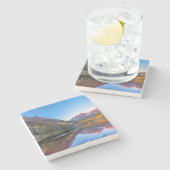 鐘あずき色のAlpenの白熱 ストーンコースター (横)