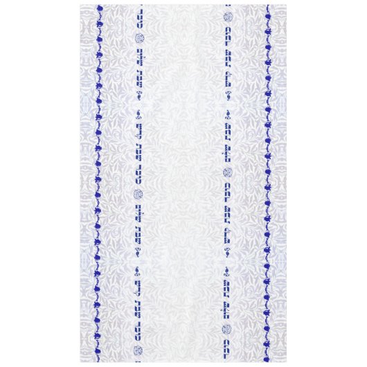 鐘およびザクロの~のShabbat Shalomのテーブルクロス テーブルクロス (正面)