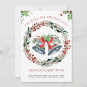 鐘が鳴り出すホリーリース移動 案内状 (正面)