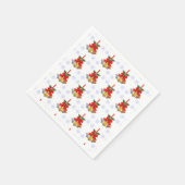 鐘と雪 スタンダードカクテルナプキン (角)