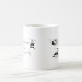 鐘のジェット機のレーンジャー/TH コーヒーマグカップ (中央)