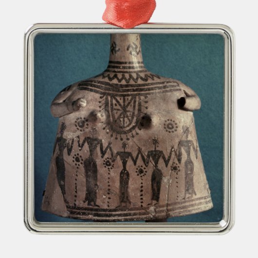 鐘の偶像、Thebesから、Boeotia、紀元前のc.700 メタルオーナメント (正面)