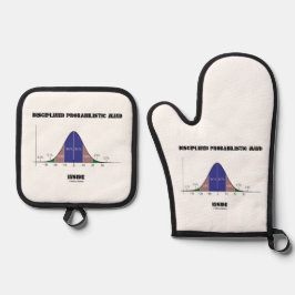 鐘の曲線の中で訓練された確率的な心 鍋つかみ&鍋敷きセット