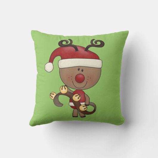 鐘を持つルディのトナカイ クッション (裏面)