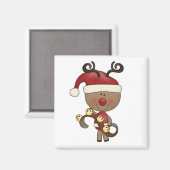 鐘を持つルディのトナカイ マグネット (正面/裏面)