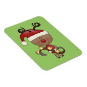 鐘を持つルディのトナカイ マグネット (右側)