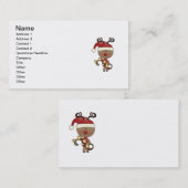 鐘を持つルディのトナカイ 名刺 (正面/裏面)