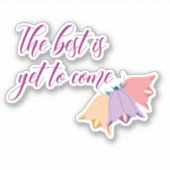 鐘最高のの花のステックは来まだ無い シール (正面)