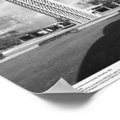 鐘楼とアーチ図書室建物 ポスター (角)