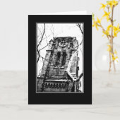 「鐘楼」グリーティ空白のングカード カード (黄色い花)