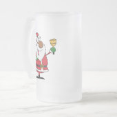 鐘黒いサンタクロース鳴ること フロストグラスビールジョッキ (正面左)