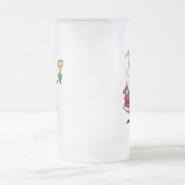 鐘黒いサンタクロース鳴ること フロストグラスビールジョッキ (中央)