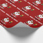 鐘黒いサンタクロース鳴ること ラッピングペーパー (角)