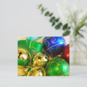 鐘、球およびリボンの郵便はがき ポストカード (スタンド正面)