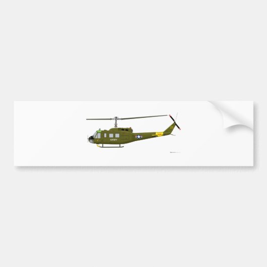 鐘UH-1Dのイロクォイ人 バンパーステッカー (正面)