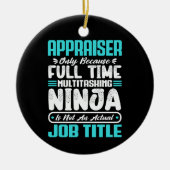 鑑定士おもしろい職業の職業 セラミックオーナメント (正面)