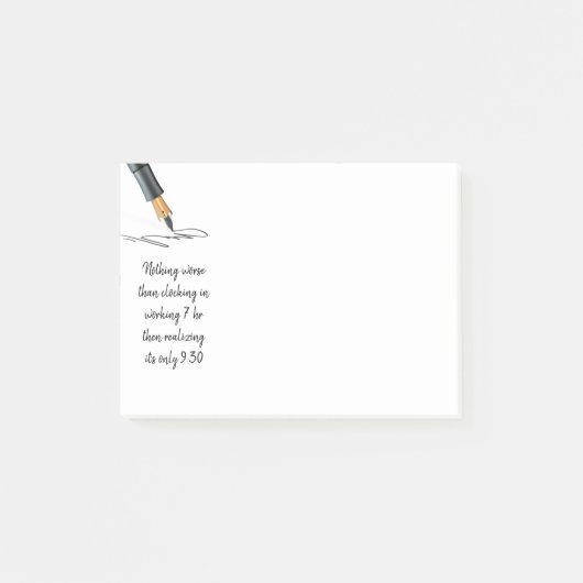 長いおもしろい勤務日引用文ミームユーモア ポストイット (正面)