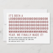 長いおもしろい間、ようやく新年を迎えた シーズンカード (正面)