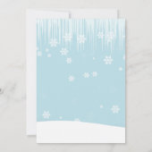 長いひげのクリスマス・パーティが付いているかわいい漫画サンタ 招待状 (裏面)