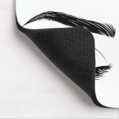 長いまつげおよび額を搭載する目 マウスパッド (コーナー)